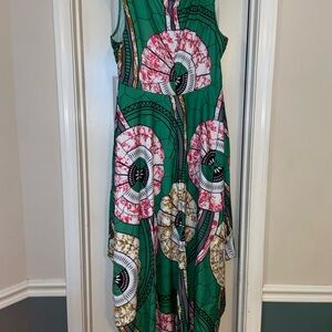 Floral Green Maxi Dress